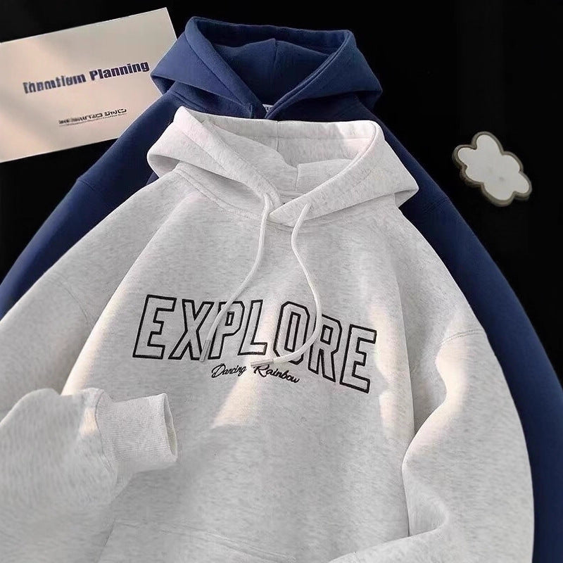 Unisex Oversized Kapuzenpullover mit Schriftzug Shop Nory
