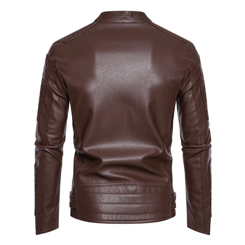 Herren Modische Bikerjacke aus Kunstleder Shop Nory
