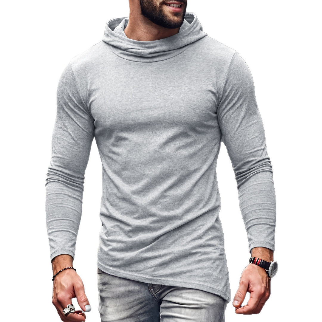 Herren Enganliegendes Langarmshirt mit hohem Schlauchkragen und asymmetrischem Saum Shop Nory