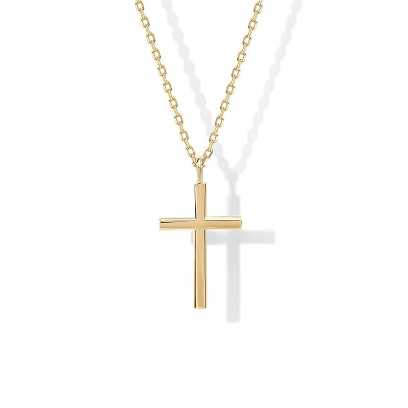 Damen Halskette mit funkelndem Kreuzanhänger aus hochwertigem Edelstahl Shop Nory