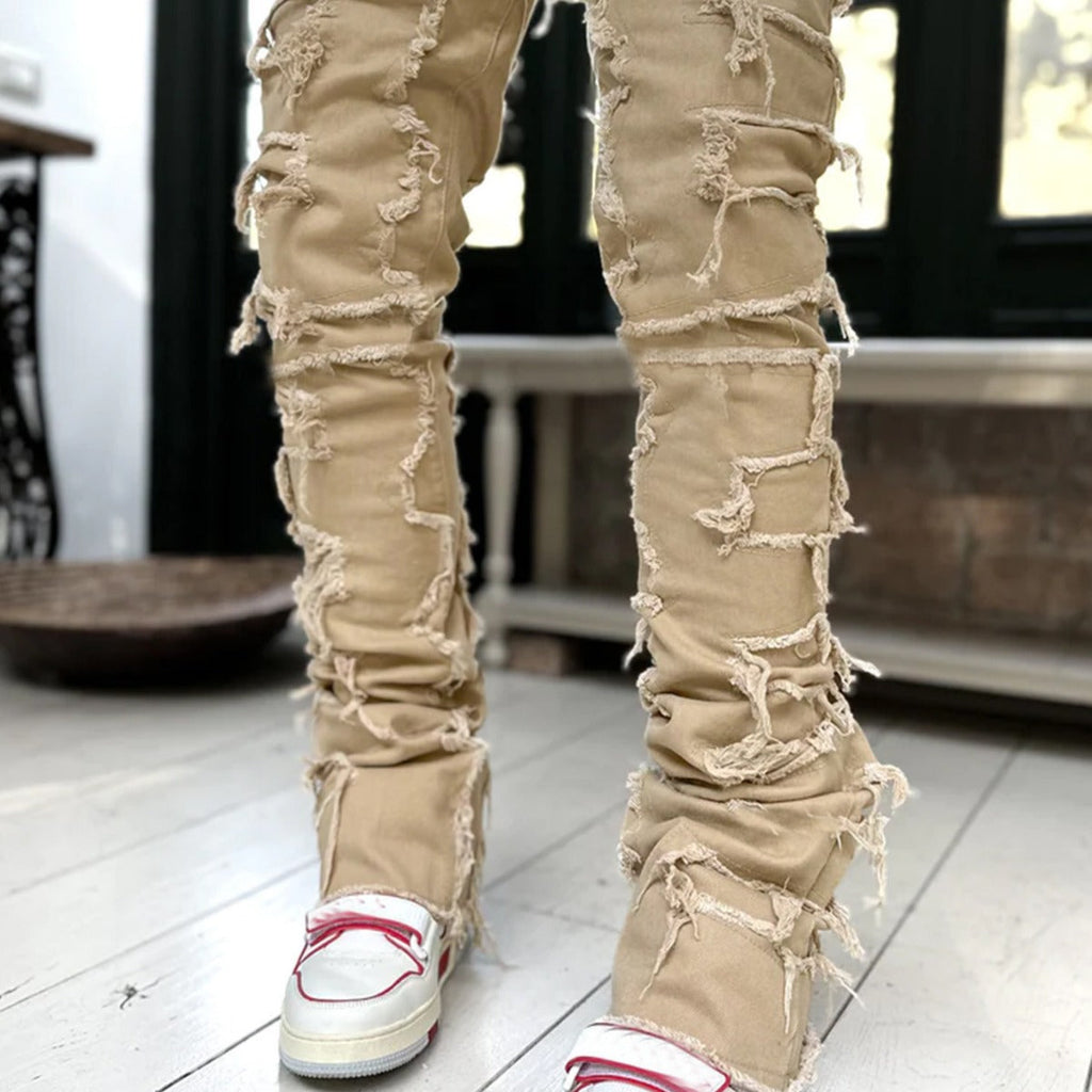 Herren Schnittige Jeanshose mit Rissoptik