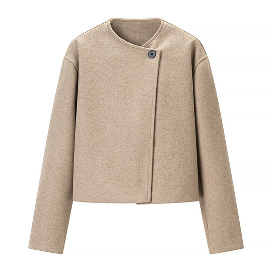 Damen Kurzer Boxy-Wollmix-Blazer mit asymmetrischer Knopfleiste Shop Nory