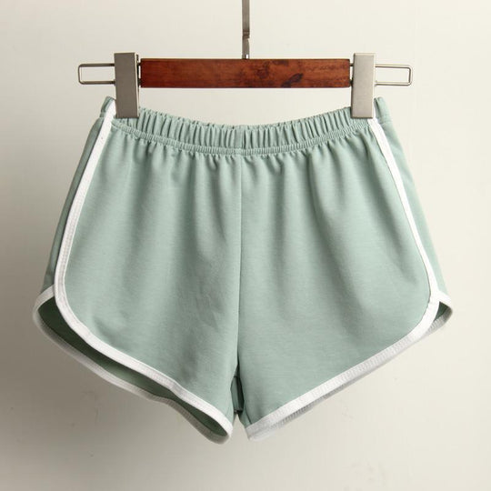Damen Sportliche Shorts mit elastischem Bund und Kontraststreifen