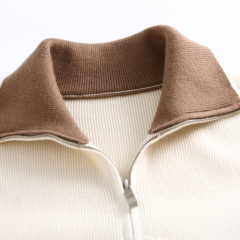 Herren Stylische Sweatjacke mit hohem Kragen Shop Nory