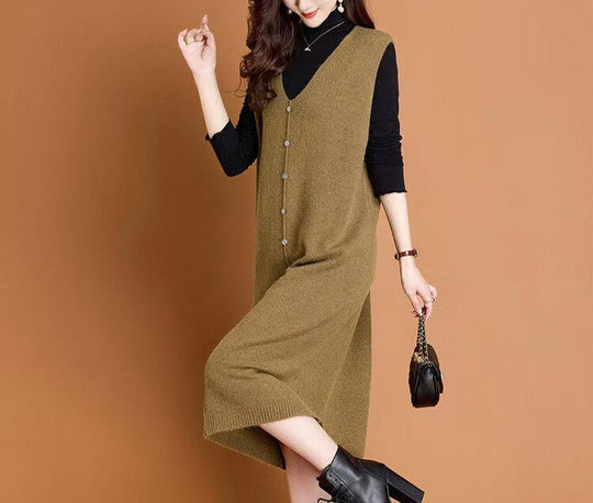Damen Lange Strickweste Shop Nory