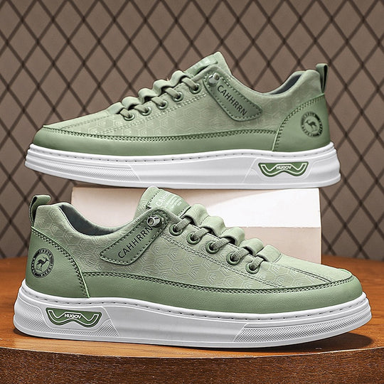 Herren Lässige Low-Top Sneaker mit geprägter Wabenstruktur und dämpfender Plateausohle Shopy Nory