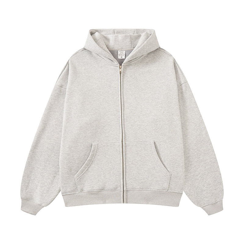 Unisex Kapuzen-Sweatjacke mit durchgehendem Reißverschluss, oversized Passform und Kängurutaschen Shop Nory