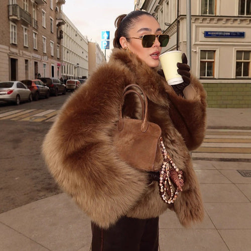 Damen Kurzjacke im Teddy‑Style mit voluminösem Schalkragen und soften Faux‑Fur‑Textur Shop Nory