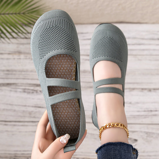 Damen Komfortable Mary Jane Slipper mit flexiblem Design