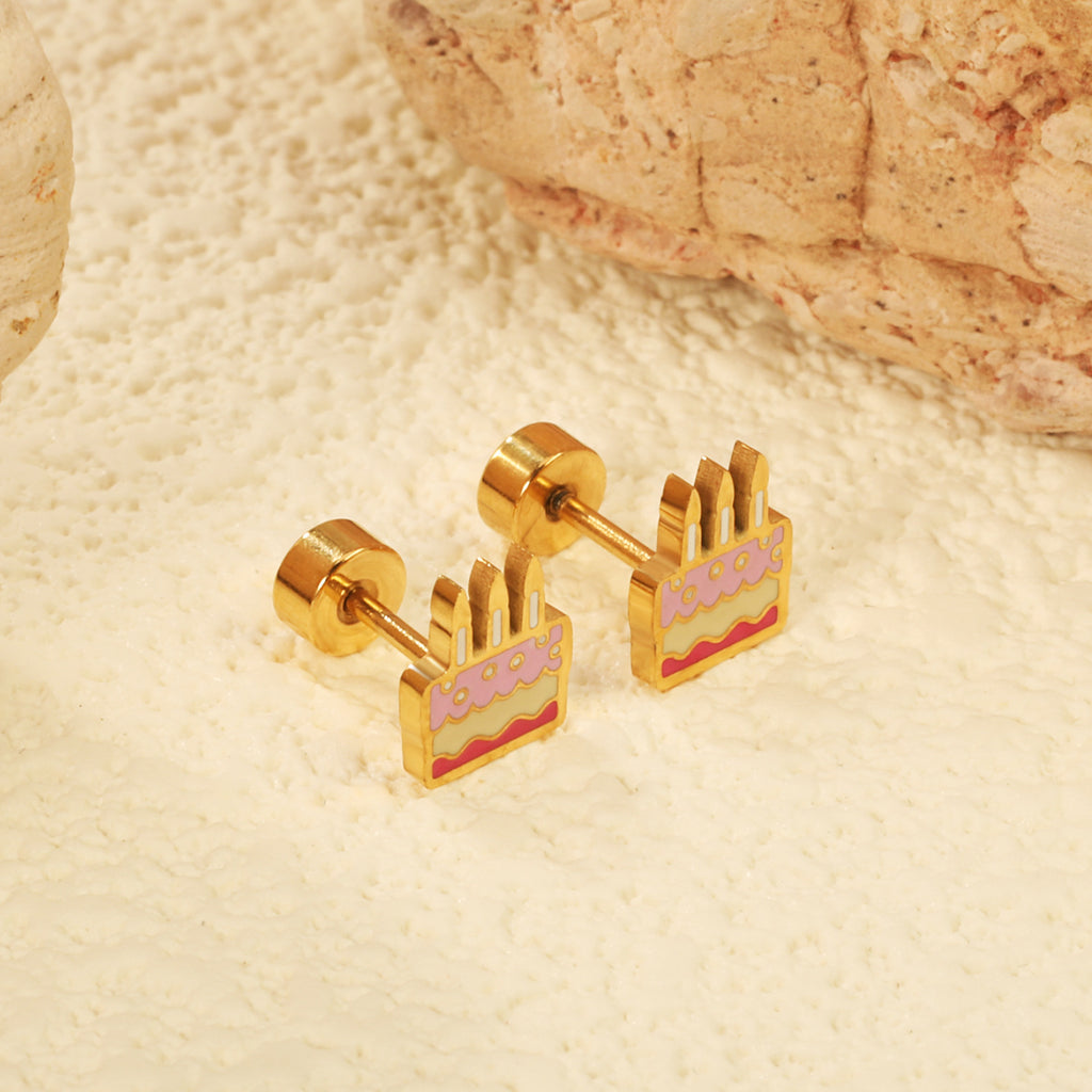 Damen Ohrstecker im kreativen Tortendesign Shop Nory