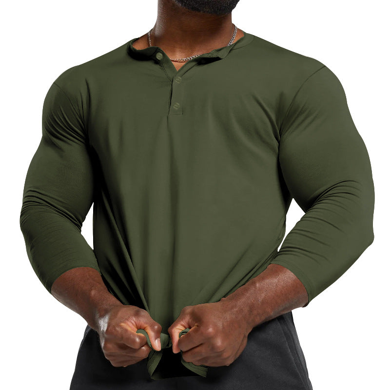 Herren Longsleeve Henley aus leichter Baumwollmischung Shop Nory