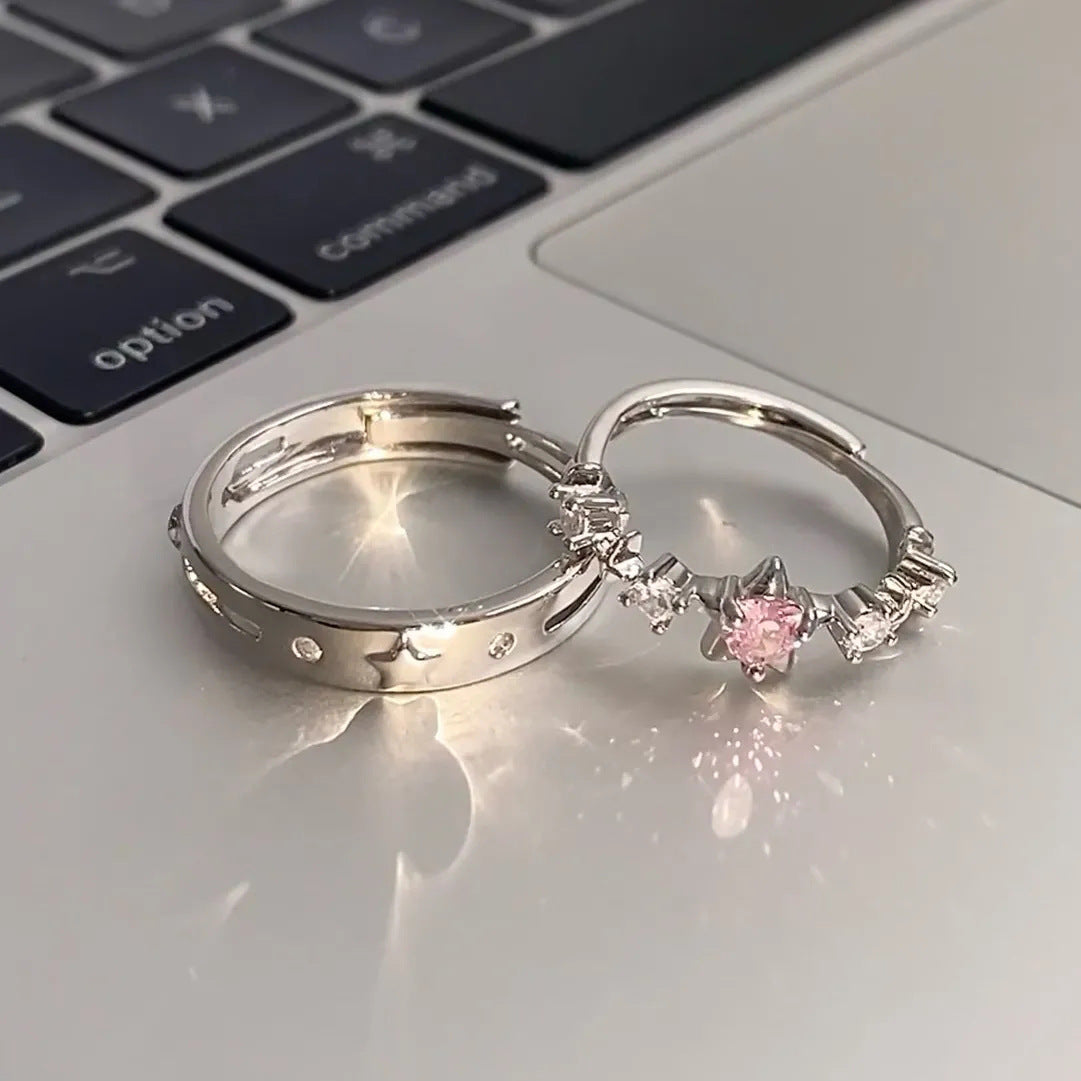Damen Glänzender Ring mit kunstvollem Sternenmotiv und funkelnden Kristallen Shop Nory