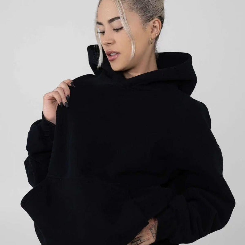 Damen nan extraweicher Oversize-Hoodie mit strukturierter Kängurutasche, überschnittener Schulter und angerauter Innenseite Shop Nory