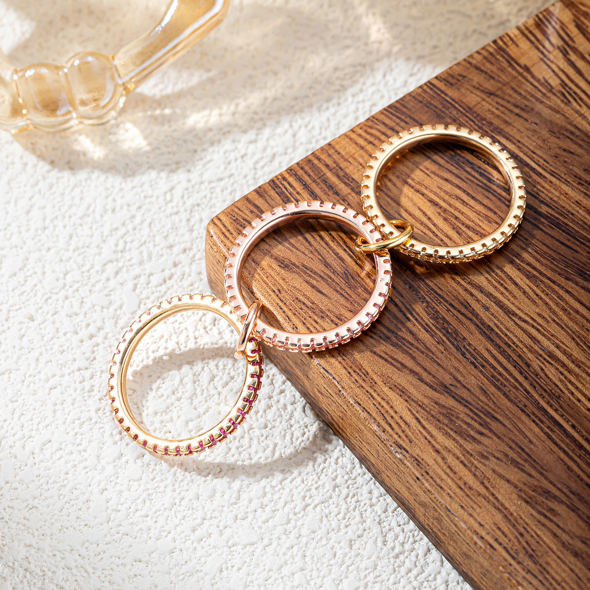 Damen Schmuckset aus funkelnden Ringbanden Shop Nory