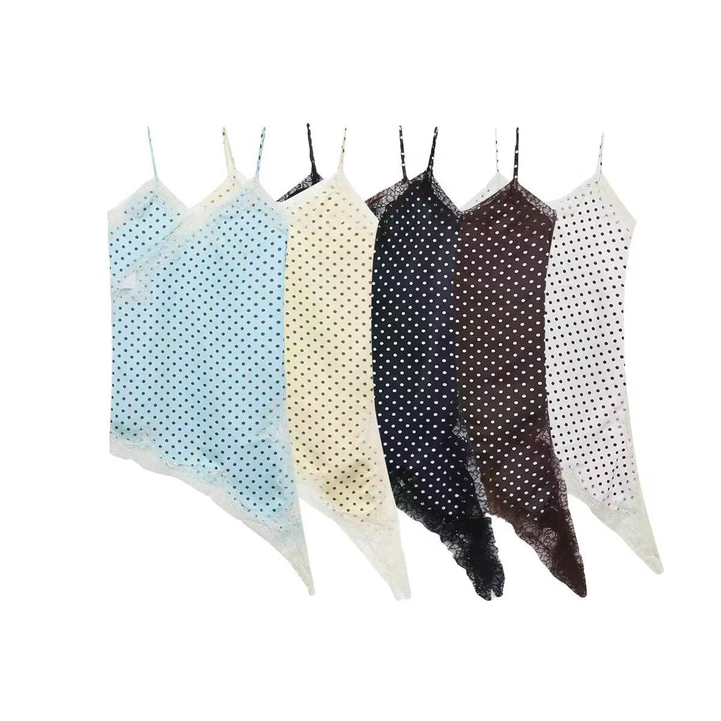 Damen asymmetrisches Spaghetti-Top