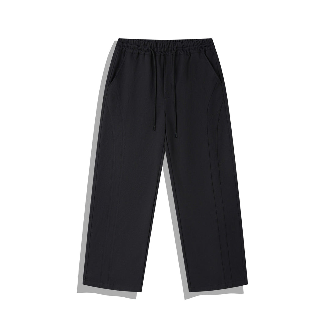 Damen Cropped-Hose im Relaxed-Fit mit Elastikbund, Tunnelzug und Ziersteppungen Shop Nory