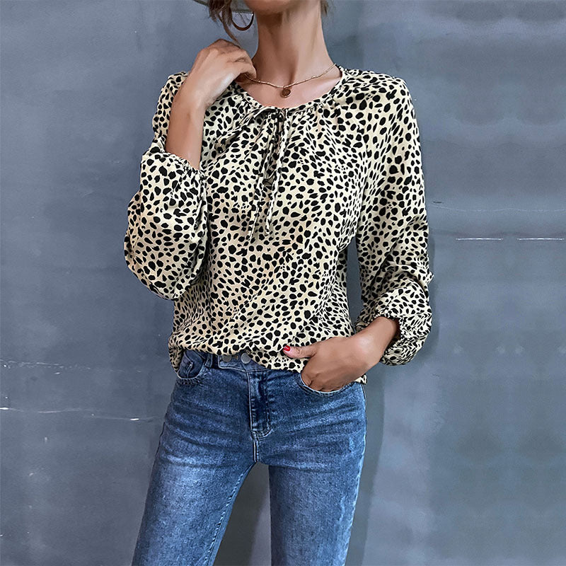 Damen Fließende Tunika-Bluse mit gerafftem Rundhalsausschnitt, BindShop Noryand und Ballonärmeln Shop Nory