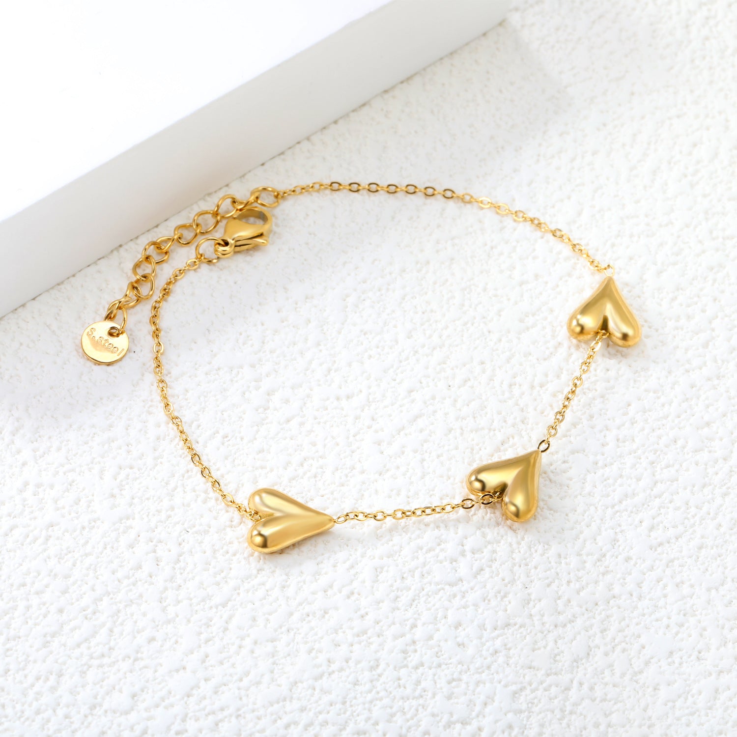 Damen Armband mit stilvollen Herz-Aanhängern und verstellbarem Kettendesign Shop Nory