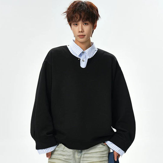 Herren Oversized Sweatshirt mit V-Notch-Kragen und Drop-Shoulder Shop Nory