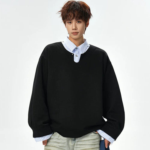 Herren Oversized Sweatshirt mit V-Notch-Kragen und Drop-Shoulder Shop Nory