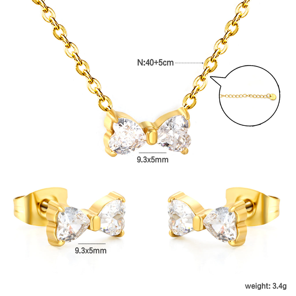 Damen Schmuckset mit funkelndem Schmetterlingsdesign Shop Nory