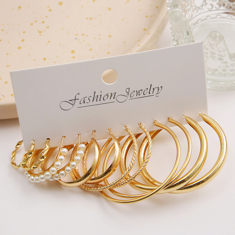 Damen Ohrringe Set mit verschiedenen Texturen und stilvollen Designs Shop Nory
