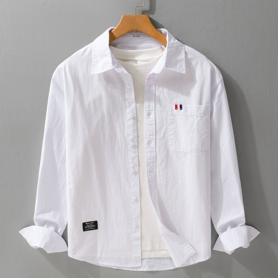 Herren Leichtes Baumwoll-Overshirt im Hemdjackenstil mit Brusttasche und Soft‑Touch Shop Nory
