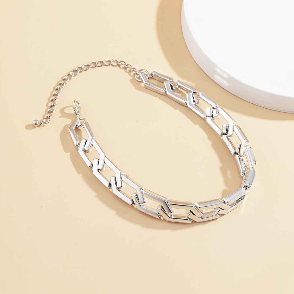 Damen modisches Kettenhalsband mit geometrischem Design Shop Nory