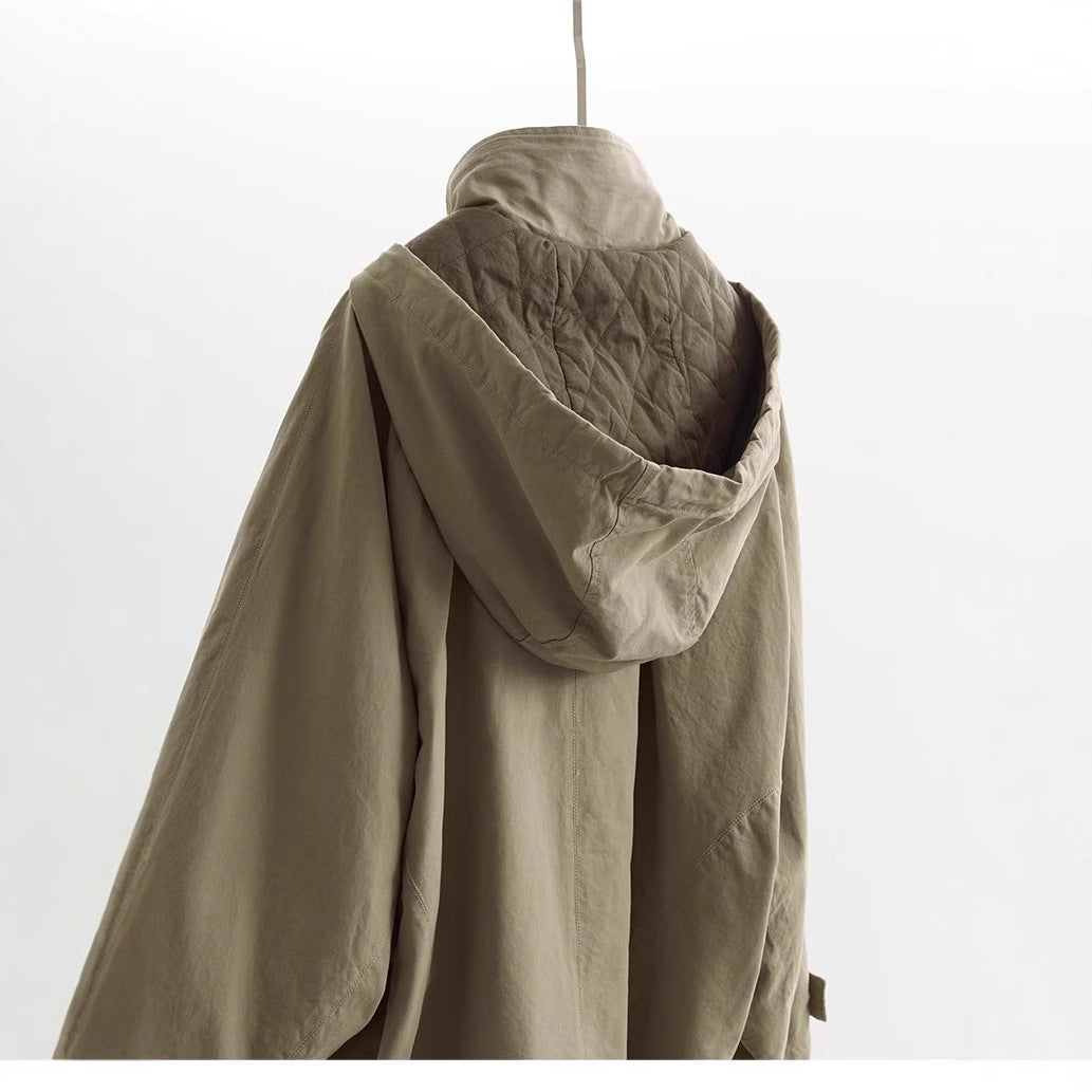Damen Modische Übergangsjacke mit abnehmbarer Kapuze Shop Nory