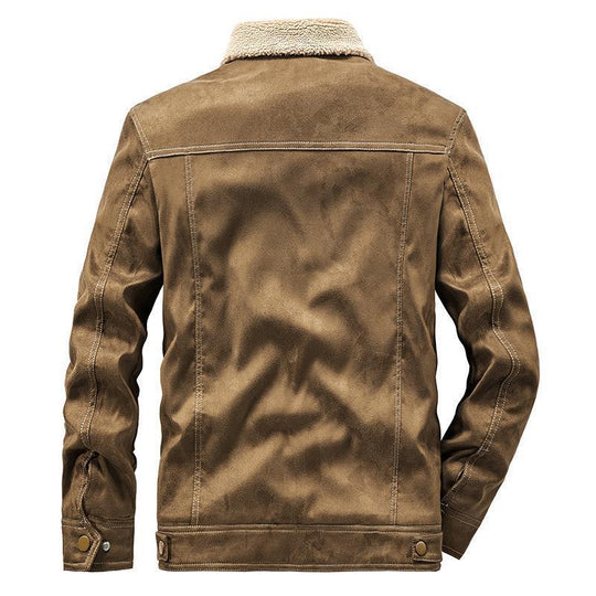 Herren Wildlederjacke mit Sherpa‑Futter, Teddy‑Innenfutter und Druckknopfverschluss Shop Nory
