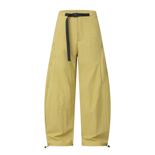 Damen Weite Cargo-Hose mit Tunnelzugbund, integriertem Webgürtel und verstellbaren Kordelabschlüssen Shop Nory