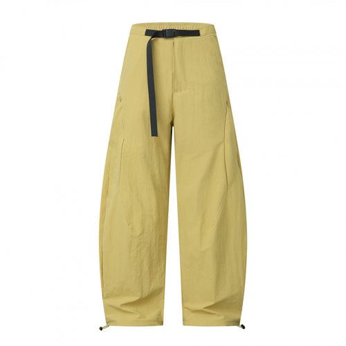 Damen Weite Cargo-Hose mit Tunnelzugbund, integriertem Webgürtel und verstellbaren Kordelabschlüssen Shop Nory