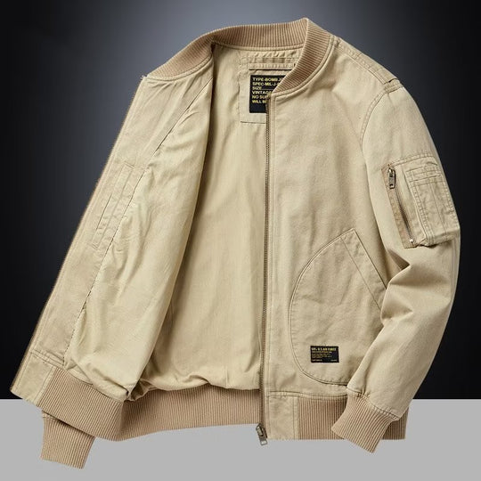 Herren Bomberjacke im Utility-Stil mit Ärmel‑Tasche und Rippbündchen Shop Nory
