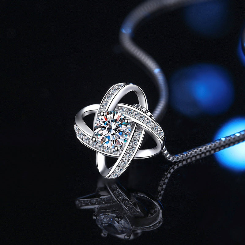 Damen elegante Diamant-Halskette Shop Nory