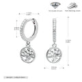 Damen Ohrhänger mit filigranem Baum-Motiv aus 925 Sterling Silber und funkelnden Zirkonia Shop Nory