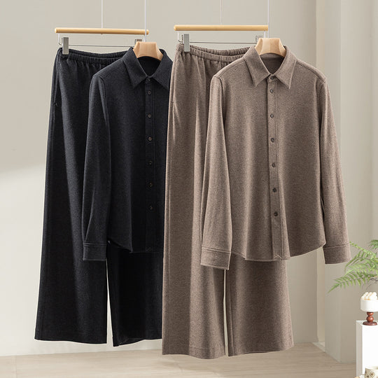 Damen Relaxed-Fit Wide‑Leg‑Hose aus softem Stretchjersey mit hohem Komfortbund Shop Nory