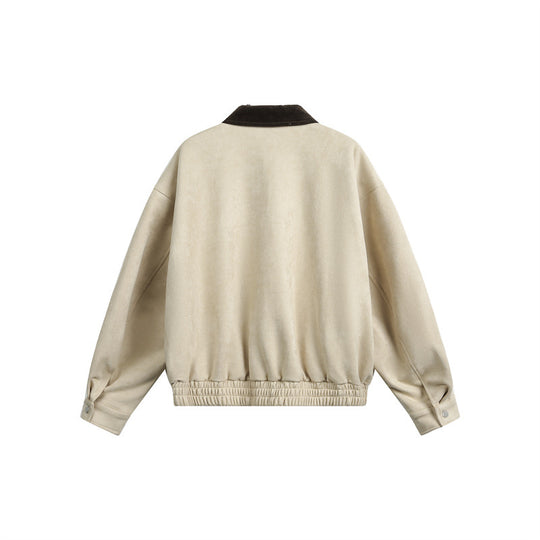 Unisex Kurz geschnittene Boxy-Blousonjacke mit Cordkragen und elastischem Bund Shop Nory