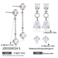Damen Ohrhänger mit funkelnden Zirkonia-Anhängern aus hypoallergenem Edelstahl Shop Nory