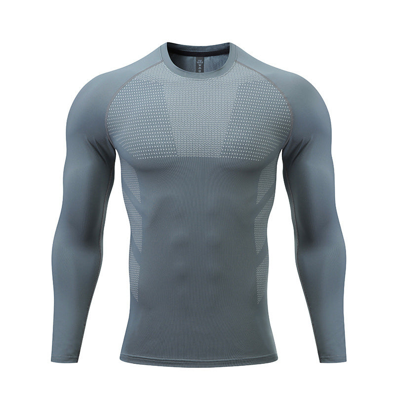 Herren Kompressions-Langarm-Sportshirt