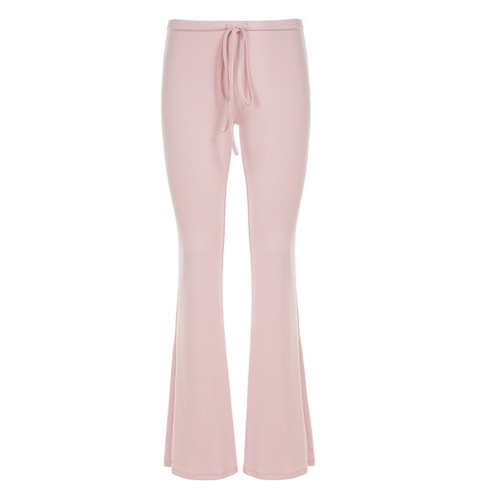 Damen nan ausgestellte Loungehose mit Bindekordel, hohem Komfortbund und weichem Jerseyfall Shop Nory