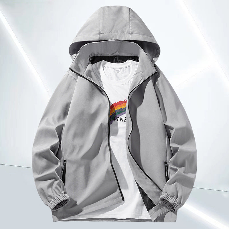 Unisex Minimalistische Softshell-Hoodie mit wasserabweisender Beschichtung, Kapuze & verdeckten Reißverschlusstaschen Shop Nory