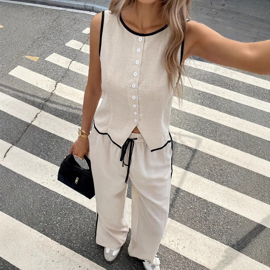 Damen Elegante und bequeme Loungewear mit Knopfleiste Shop Nory