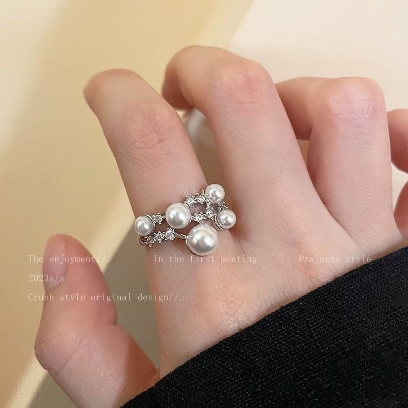 Damen Ring mit einzigartigem Perlen-Design Shop Nory