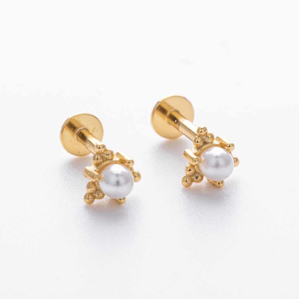 Damen Ohrstecker mit elegantem Perlendesign aus hochwertigem 925 Sterling Silber Shop Nory