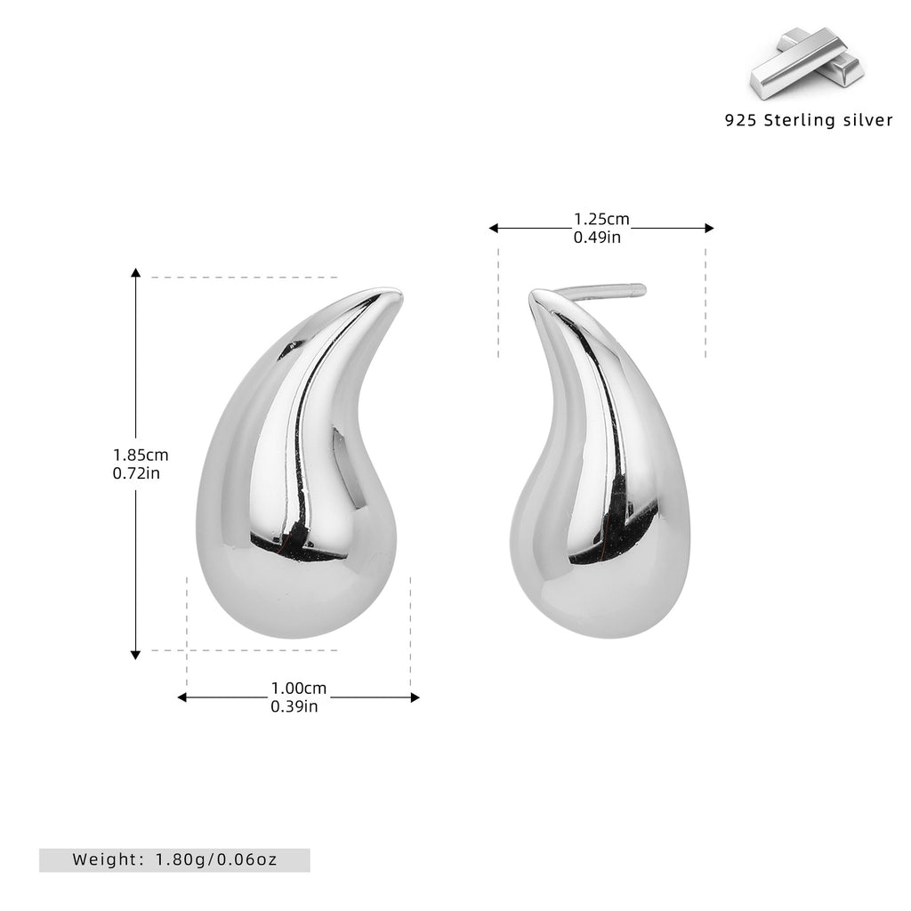 Damen Ohrhänger im zeitgenössischen Tropfen-Design aus 925 Sterling Silber Shop Nory