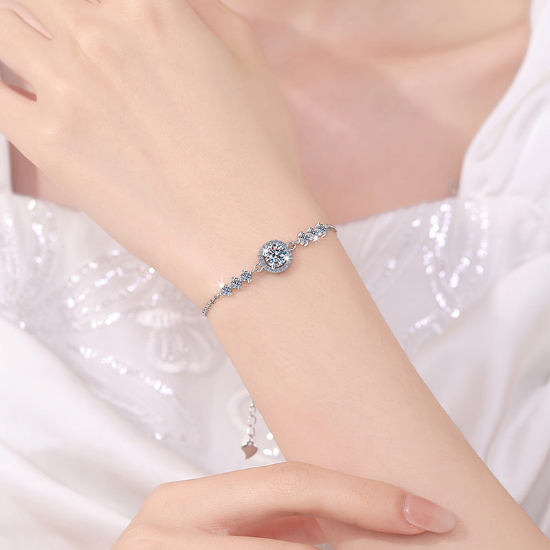 Damenarmband mit funkelndem Kristall und zierlichem Design Shop Nory