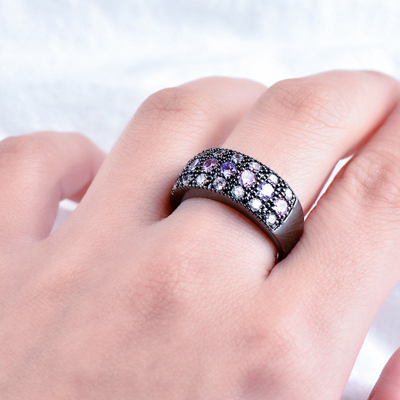 Damen Schmuckring mit funkelnden Zirkonia und pastellfarbenen Steinen Shop Nory