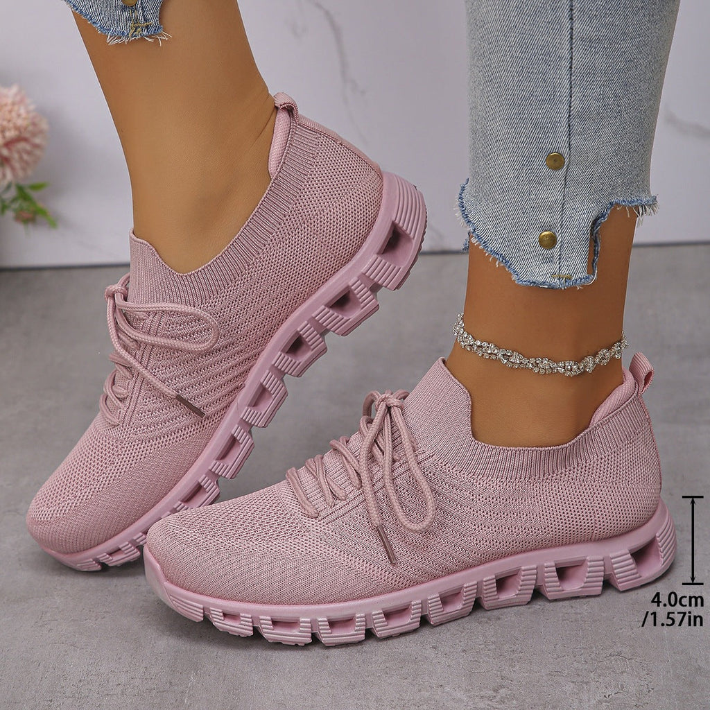 Damen Ultraleichte Sport-Sneaker mit atmungsaktiver Strickoberfläche