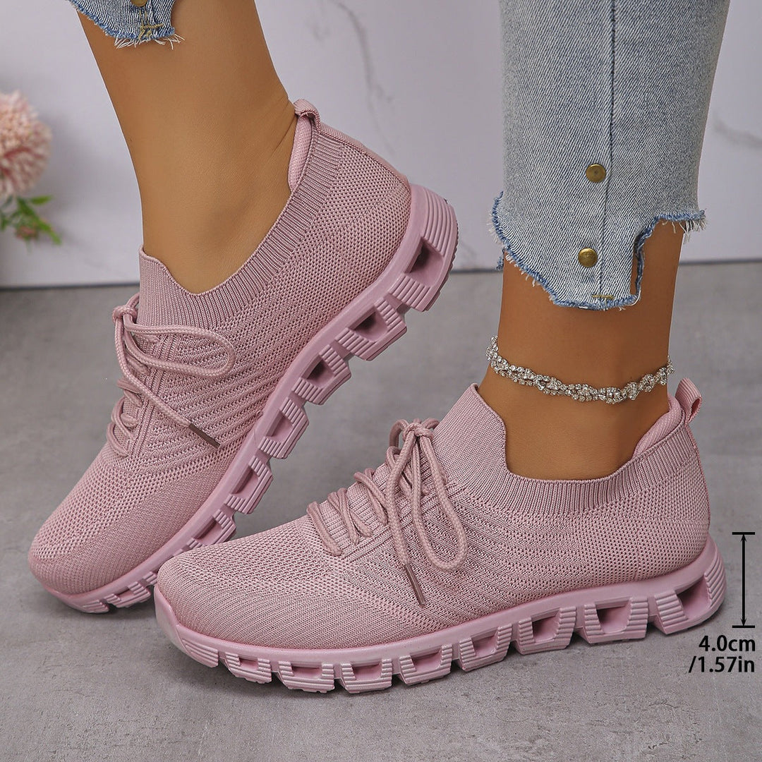 Damen Ultraleichte Sport-Sneaker mit atmungsaktiver Strickoberfläche