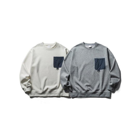 Unisex Oversize-Sweatshirt mit kontrastierender Brusttasche und D-Ring Shop Nory